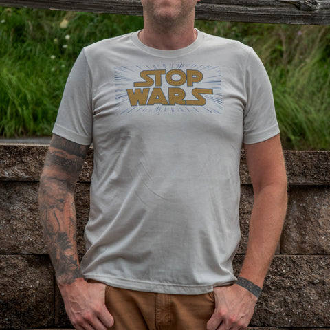 Made in USA | T-shirt | Unisex | Stop Wars | Heather Dust