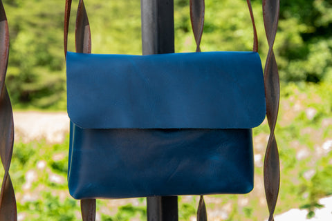 The In True Blue Collection | The Small Leather True Blue Mini-Satchel Bag | Small Leather bag