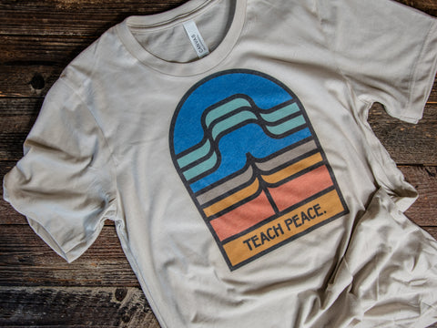 Made in USA | T-shirt | Unisex | Teach Peace | Heather Dust