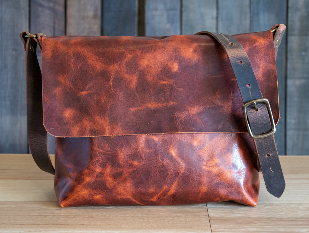 Warehouse sale  | BRAND NEW ECO-FRIENDLY SATCHEL in dark rust | Only one Available |  IB14