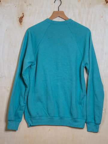 Handprinted Sweatshirt | Relax | Unisex Tri-Blend |  Lagoon Blue