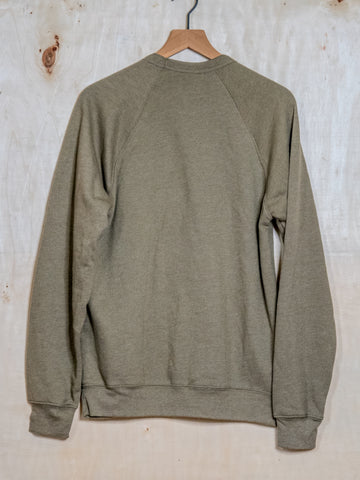 Handprinted Sweatshirt | Take me to your leader | Unisex Tri-Blend |  Olive