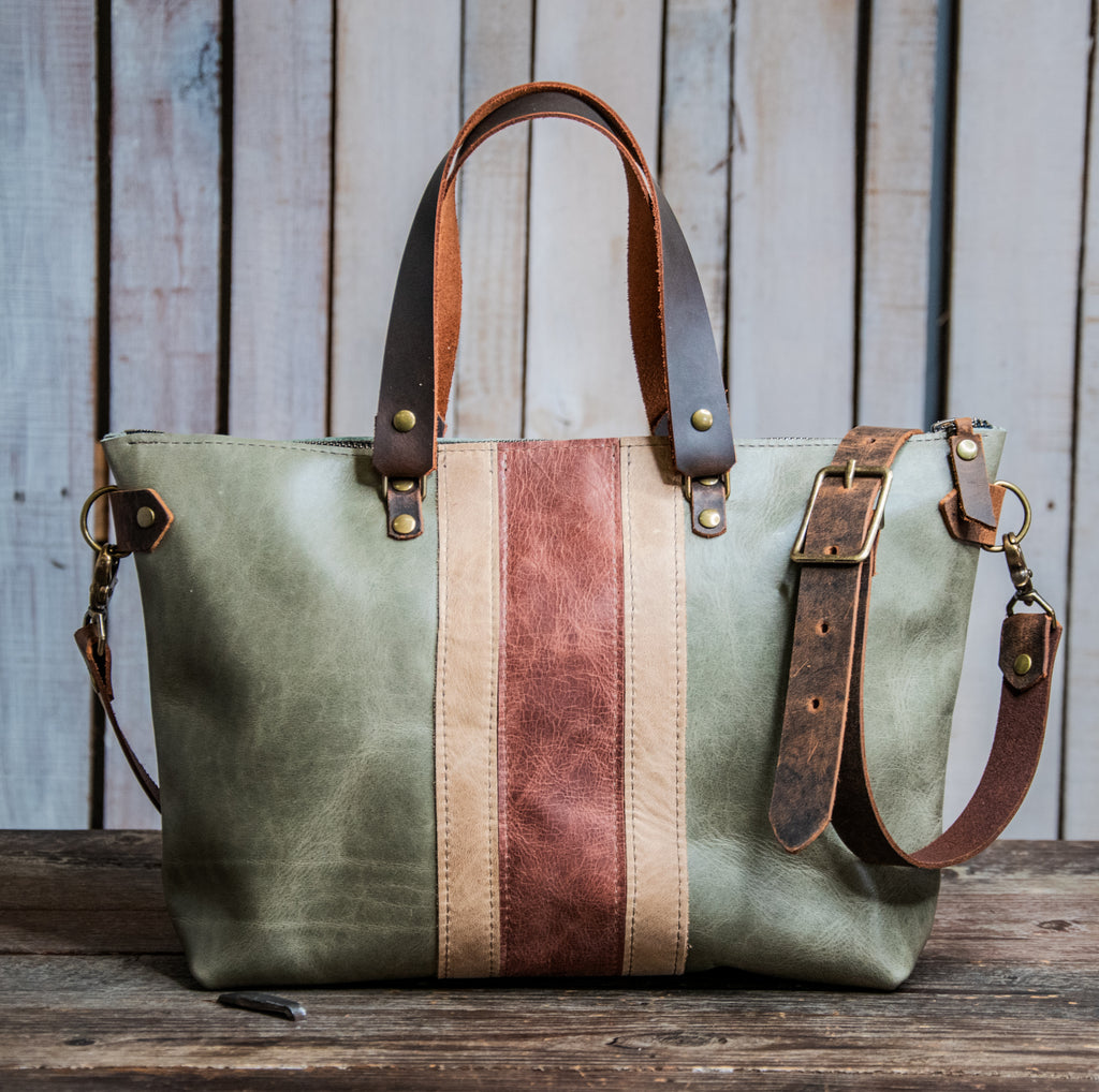 LIMITED RUN | Eco-Friendly Handmade Leather Tote Bag | Bowler | Mando Nelson Collab | Fully loaded | ONLY A FEW AVAILABLE