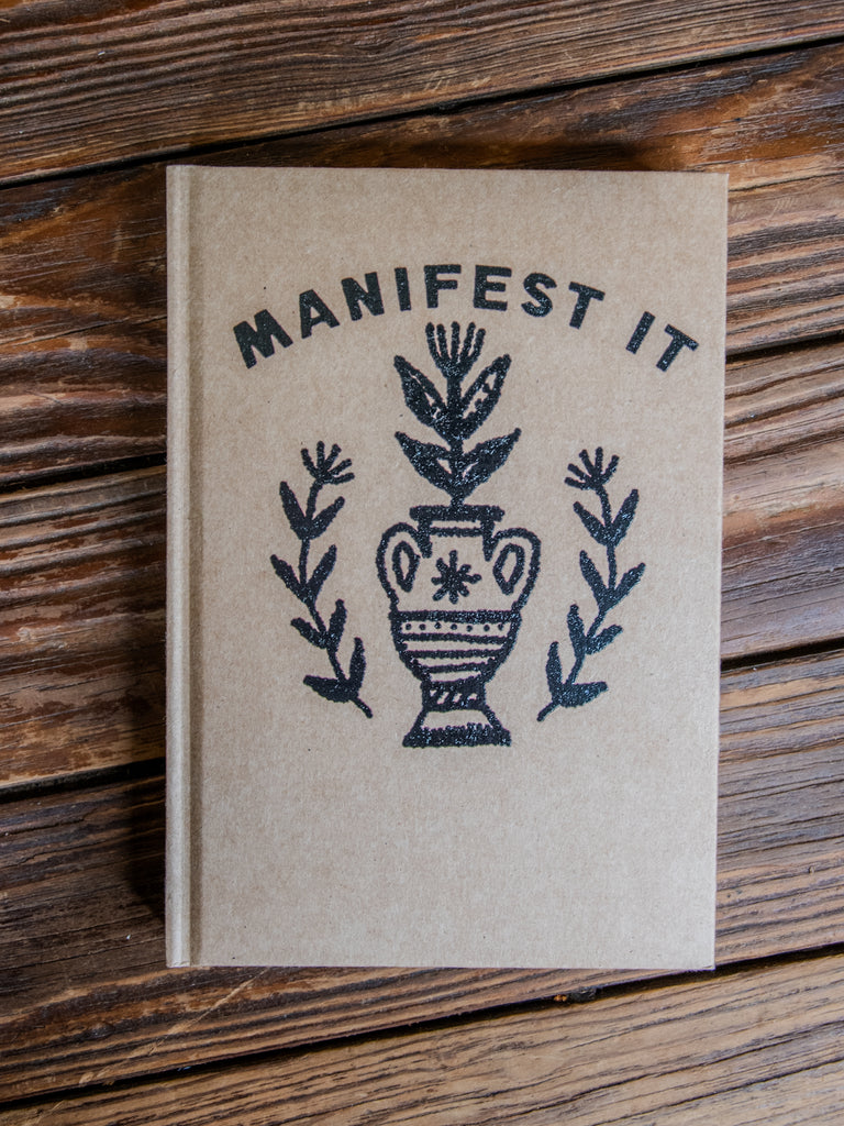 The Journal | Handprinted | 8x5 | Glum Lot Press + In Blue | Manifest It