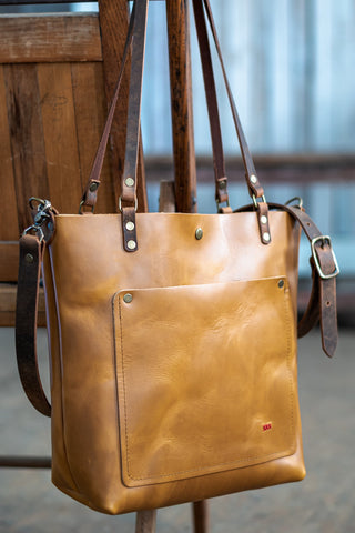 Flagship Colors | Handmade Classic Leather Tote Bag | Medium