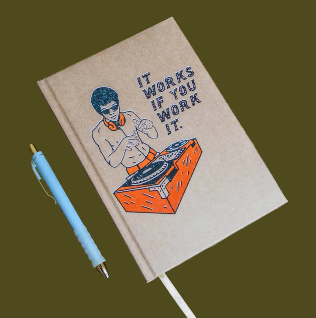 The Journal | Handprinted | 8x5 | Glum Lot Press + In Blue | It works if you work it