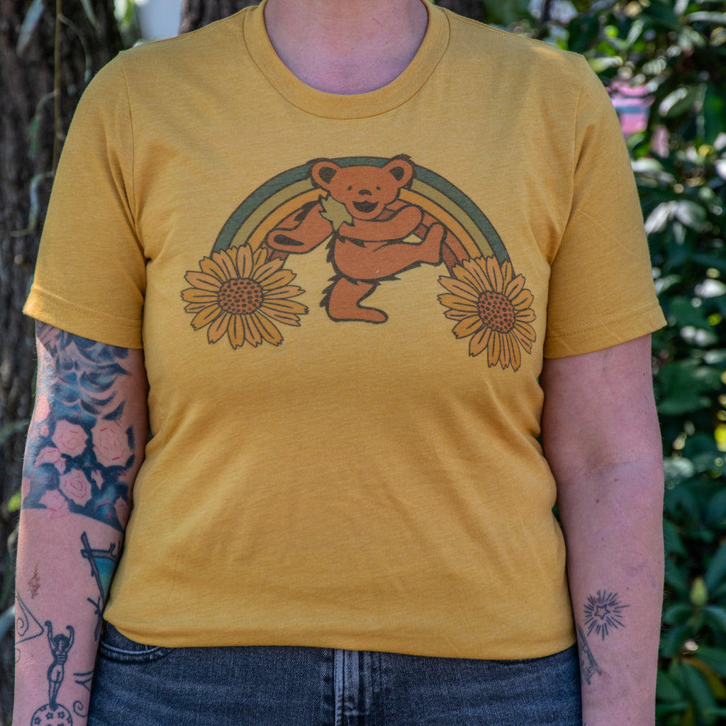 Made in USA | T-shirt | Rainbow's End | Mustard unisex tee
