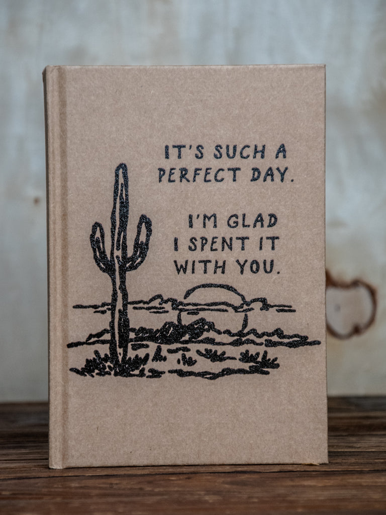 The Journal | Handprinted | 8x5 | Glum Lot Press + In Blue | Perfect Day