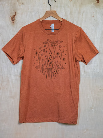 Made in USA | T-shirt Unisex | Two Birds | Rust