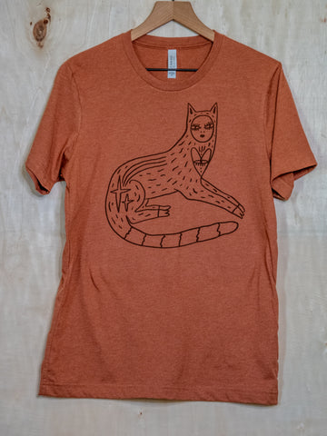 Made in USA | T-shirt Unisex | Cat Lady | Rust