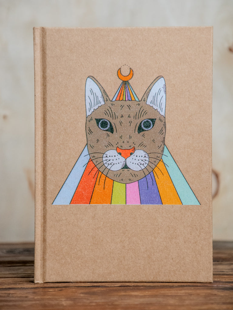 The Journal | Handprinted | 8x5 | Glum Lot Press + In Blue | The Magic Cat