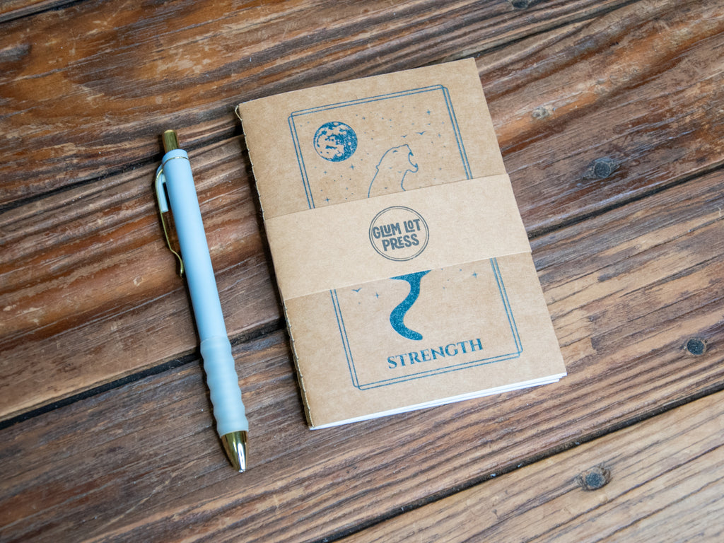 Travel Journal Set | Glum Lot Press | The Strength Tarot Pack