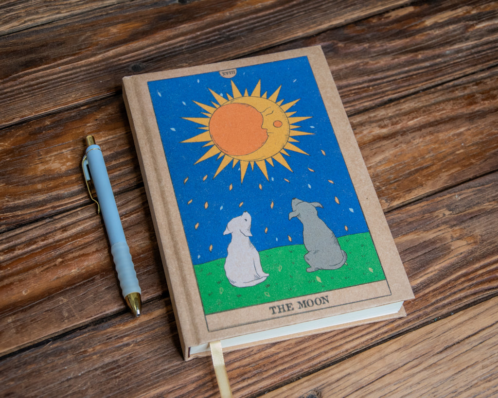 The Journal | Handprinted | 8x5 | Glum Lot Press + In Blue |  The Moon