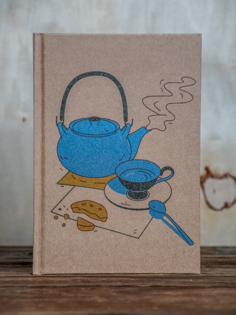 The Journal | Handprinted | 8x5 | Glum Lot Press + In Blue | Tea Time