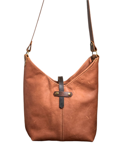 Ready to Ship | Handmade Tote Leather Bag | Small North South Tote | rose hobo small