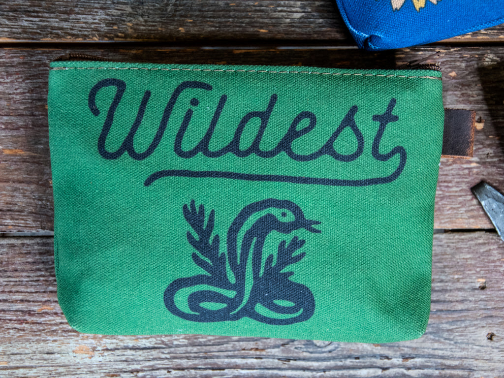 Wildest | Hand printed MEDIUM Canvas Pouch