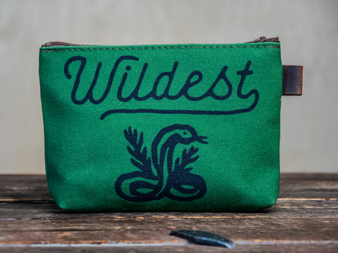 Wildest | Hand printed MEDIUM Canvas Pouch