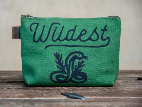 Wildest | Hand printed MEDIUM Canvas Pouch
