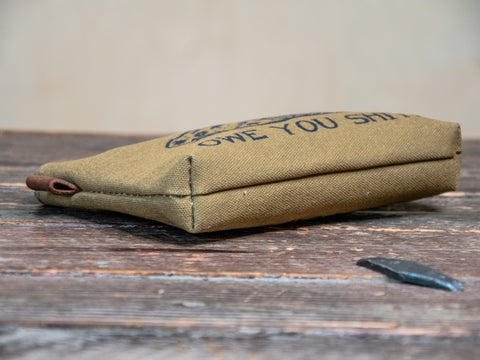 Women Don't Owe You Shit | Hand printed MEDIUM Canvas Pouch