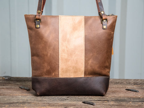 Ready to Ship | Gingko Leather tote w/ tassel | Lined