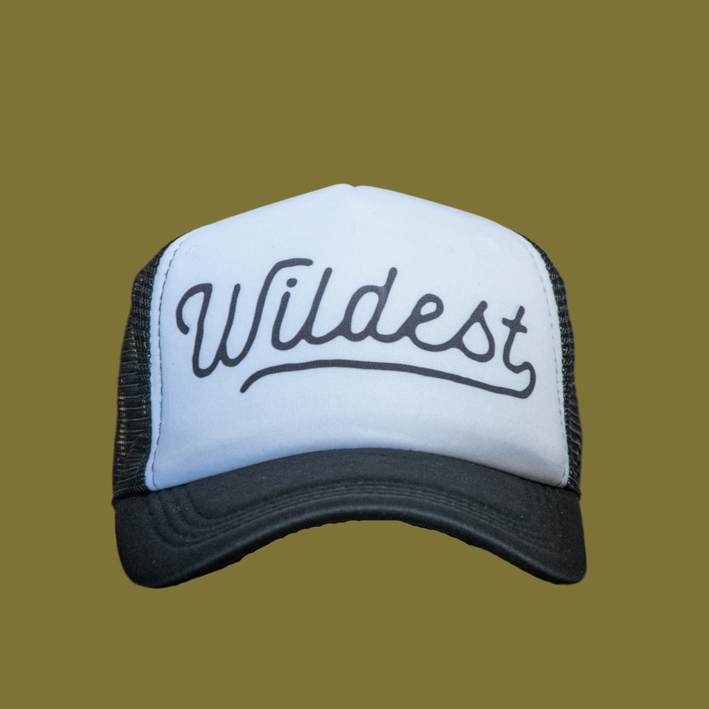 Trucker Hat | Hand Printed | Wildest | Black Hat