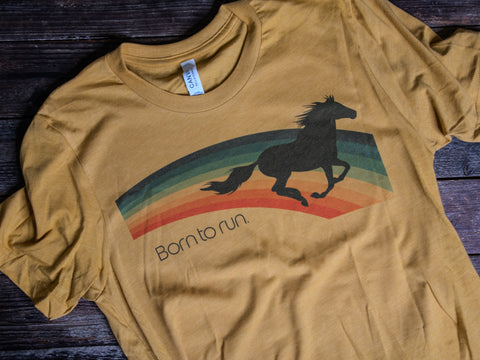 Made in USA | T-shirt Unisex | Born To Run | Multiple Colors