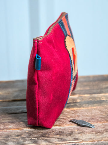 Ready to Ship | Bowie 70s Large Waxed Canvas & Leather Pouch