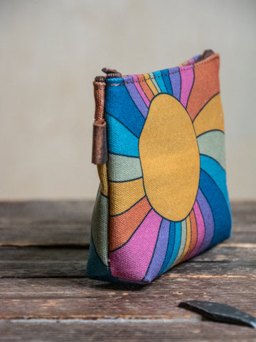 Sunrise | Hand printed MEDIUM Canvas Pouch