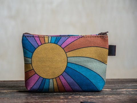 Sunrise | Hand printed MEDIUM Canvas Pouch