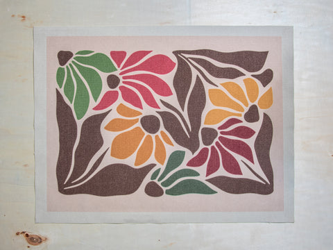 Canvas Banner | Wall Decor | Wildflowers | Camp Blue