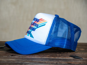 Trucker Hat | Hand Printed | Friend of the Devil | Blue – In Blue