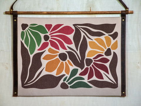 Canvas Banner | Wall Decor | Wildflowers | Camp Blue