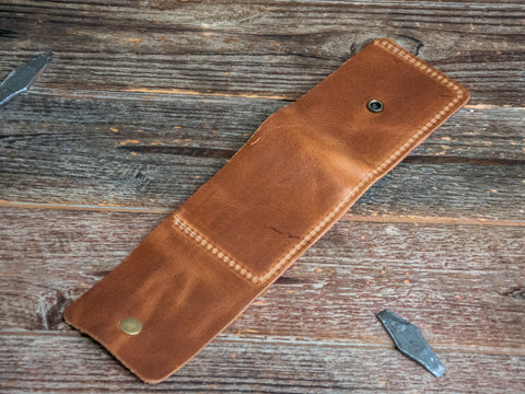 Ready to Ship | Leather Wallet | Leather Billfold Wallet | Tri - Toned Bourbon/Merlot/Purple