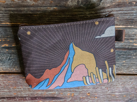 Way Out West | Hand printed MEDIUM Canvas Pouch
