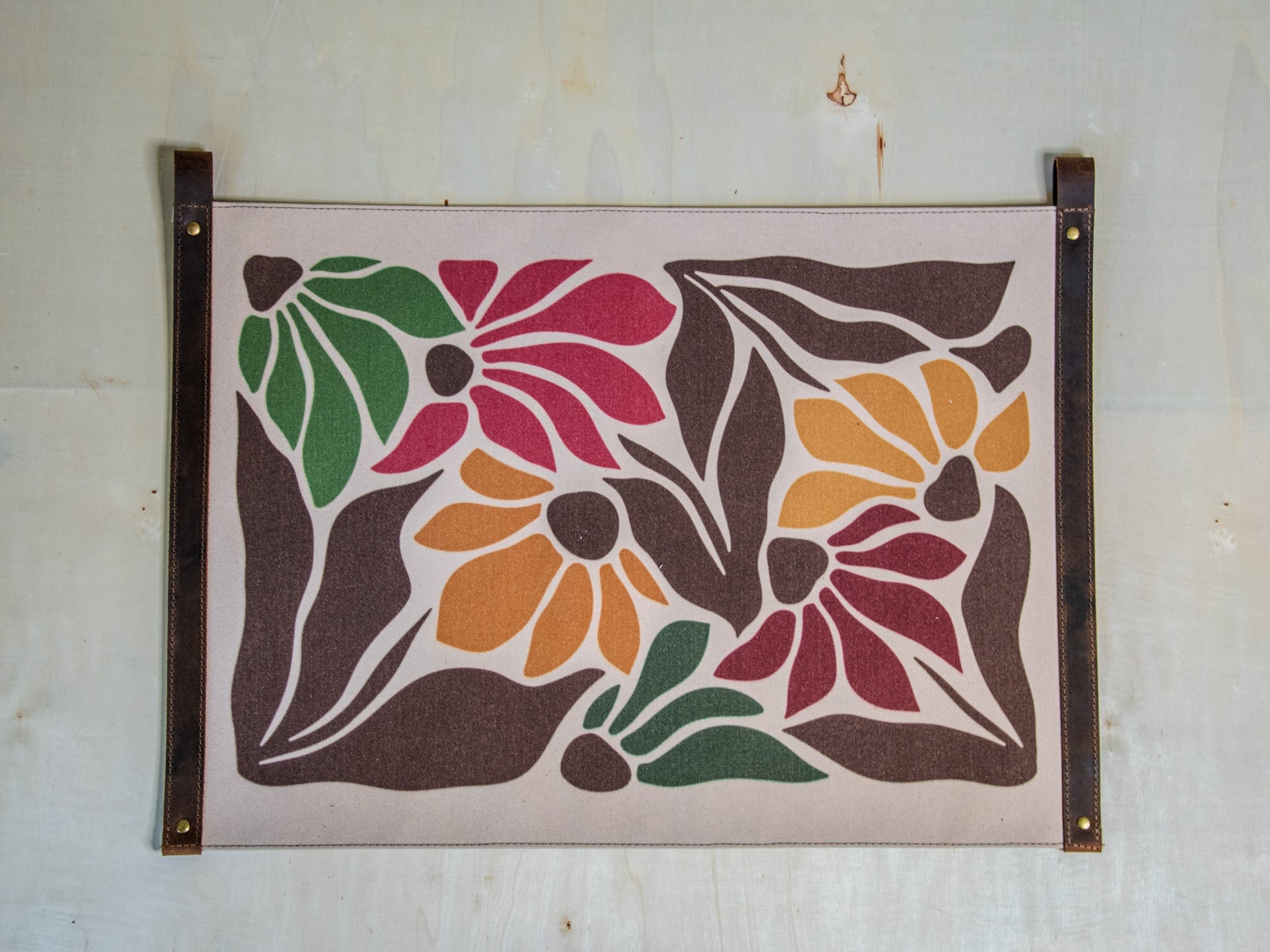 Canvas Banner | Wall Decor | Wildflowers | Camp Blue