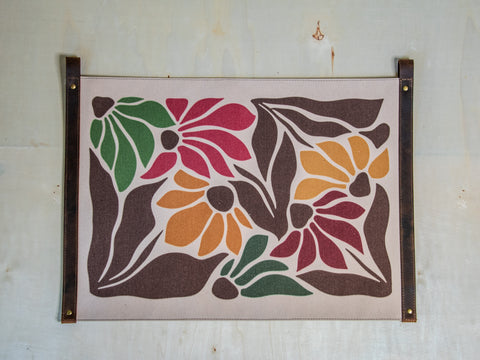 Canvas Banner | Wall Decor | Wildflowers | Camp Blue
