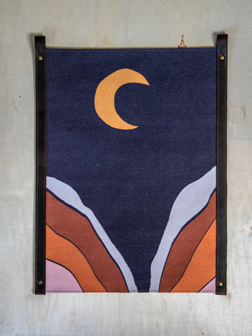 Canvas Banner | Wall Decor | Moon Goddess | Camp Blue