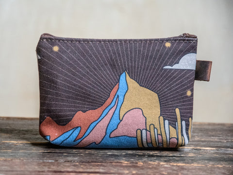 Way Out West | Hand printed MEDIUM Canvas Pouch