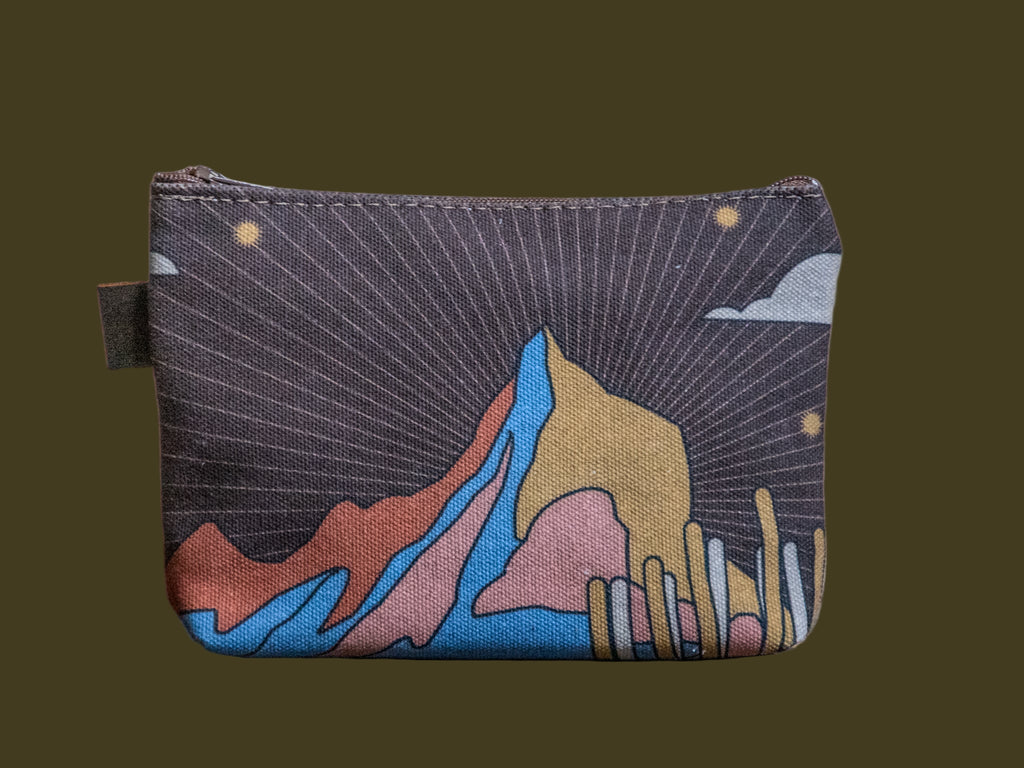 Way Out West | Hand printed MEDIUM Canvas Pouch