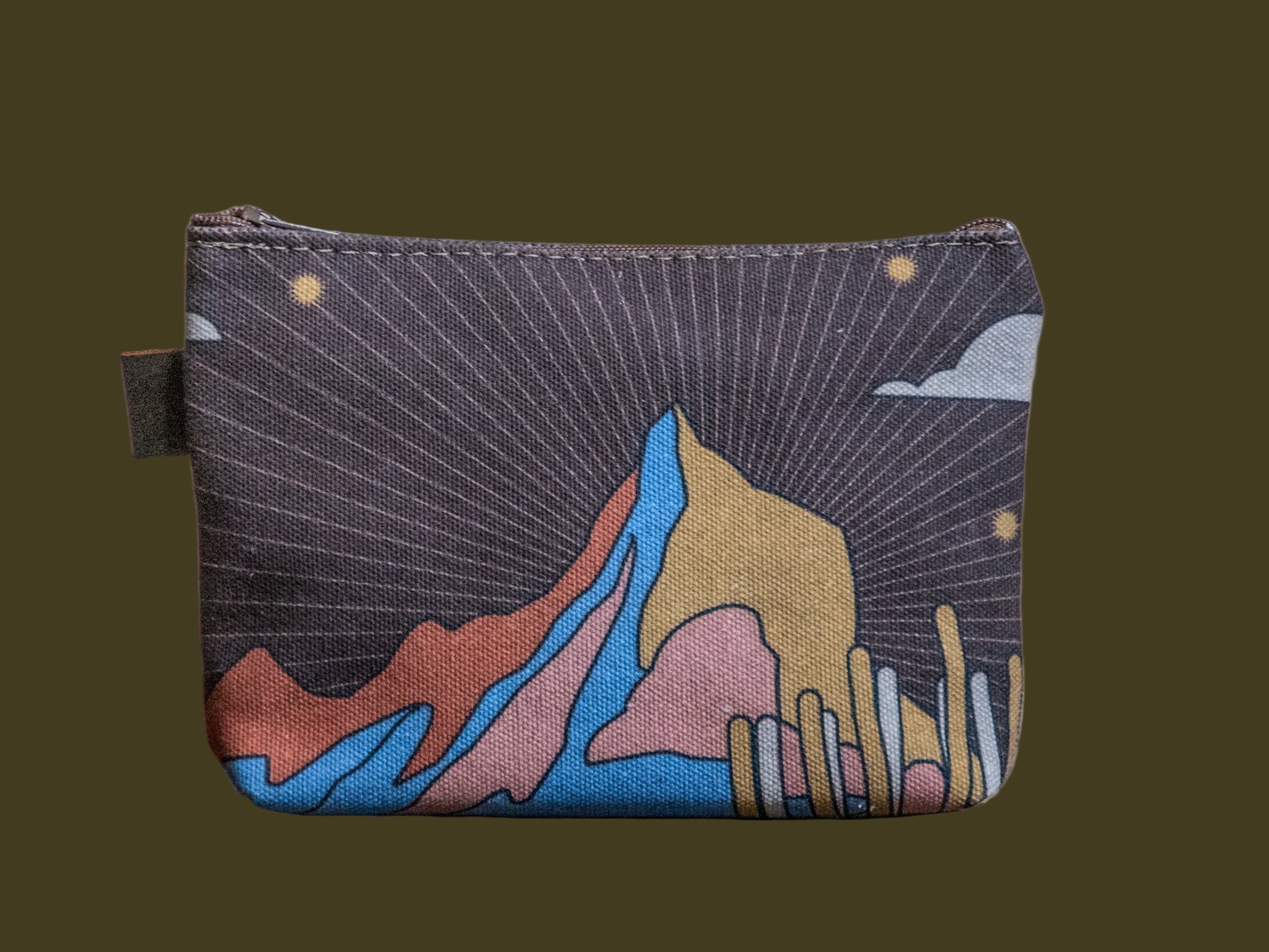 Way Out West | Hand printed MEDIUM Canvas Pouch