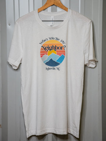 Handprinted T-shirt | Camp Blue | Asheville | Unisex Eco-Friendly Tee