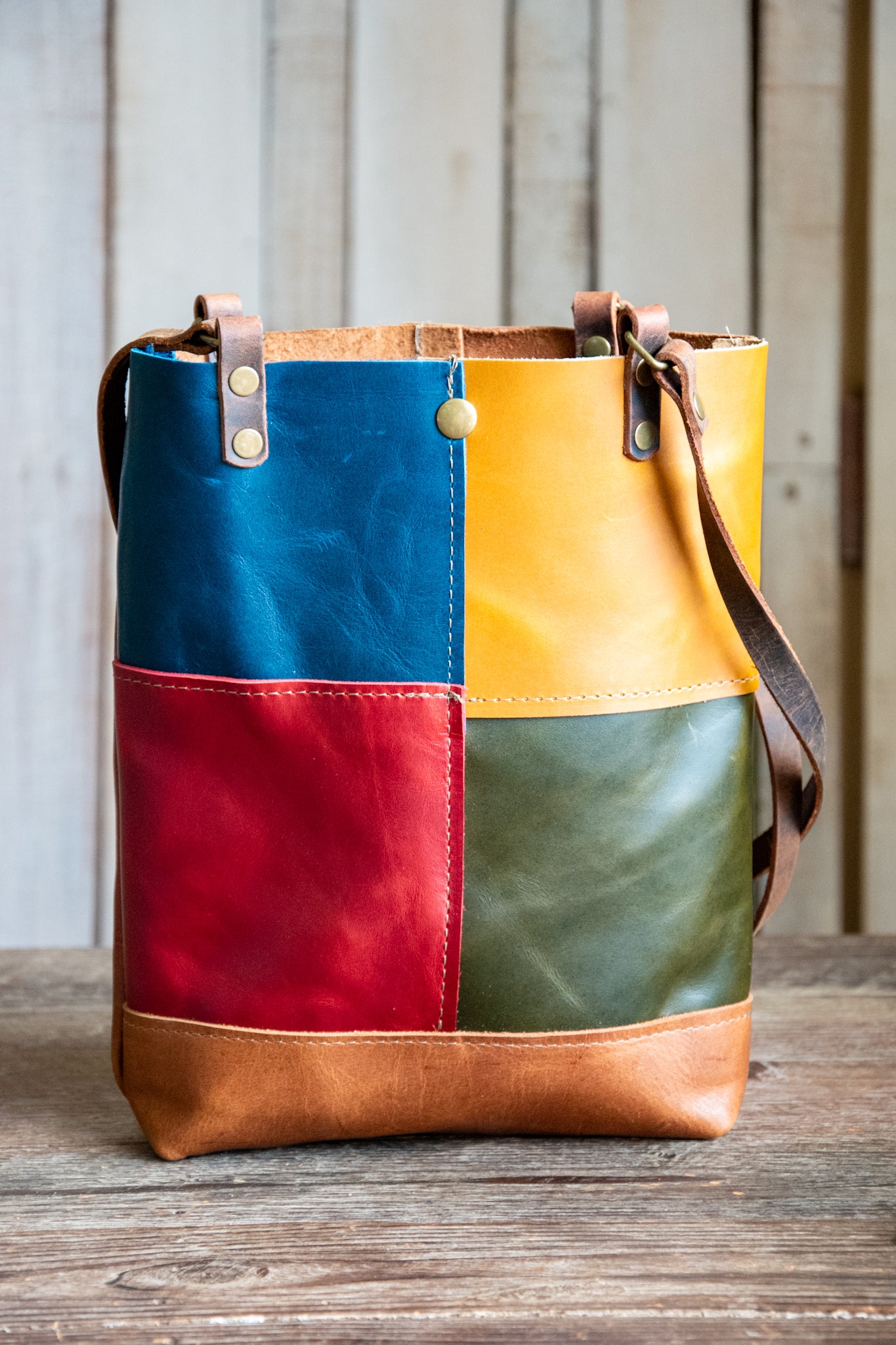 The Patchwork Small North South Tote| Limited Edition Purse | The Quad Tote