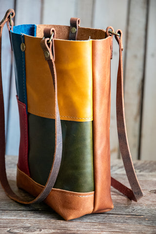 The Patchwork Small North South Tote| Limited Edition Purse | The Quad Tote