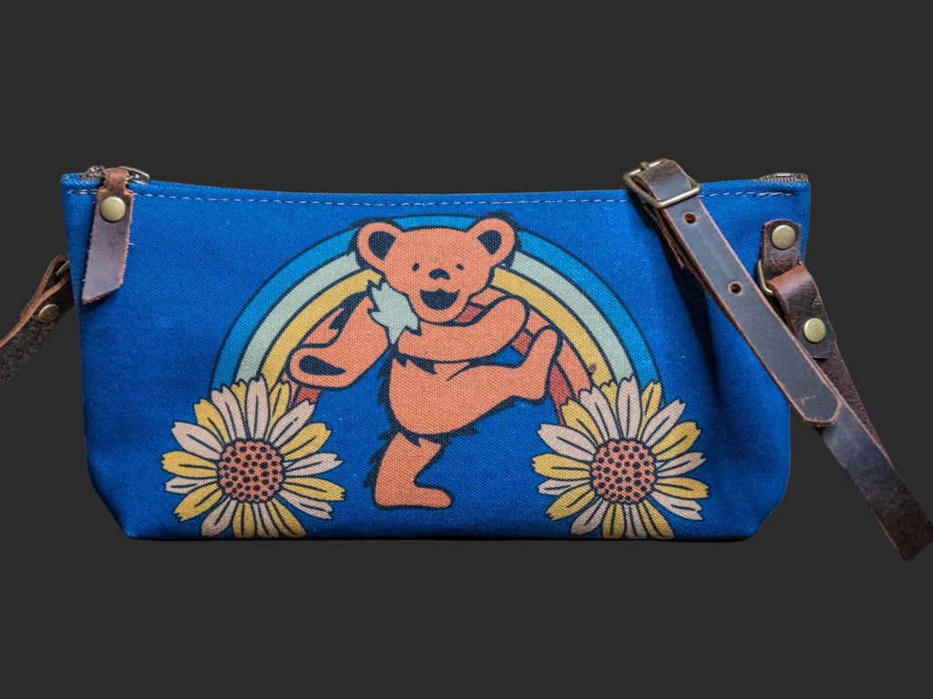 LIMITED-RUN  Small Zipper Crossbody Bag Rainbow's End | Handprinted