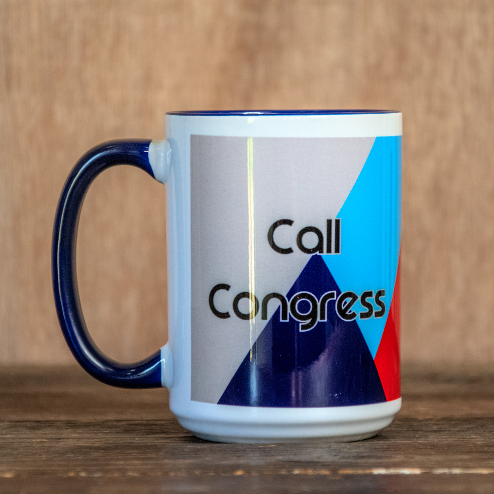 Large Mug | Call Congress – In Blue Handmade