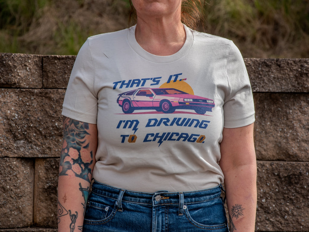 Made in USA | T-shirt | Unisex | Driving to Chicago | Heather Dust