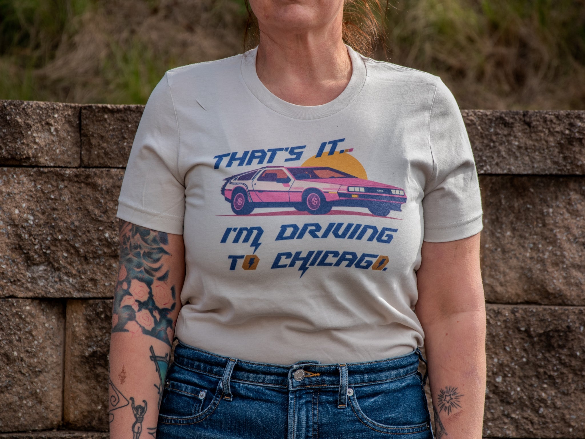 Made in USA | T-shirt | Unisex | Driving to Chicago | Heather Dust