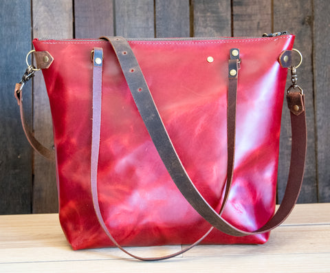 LIMITED RUN | Sunrise Mountain Classic Tote | Only a few Available | Medium |  Crimson