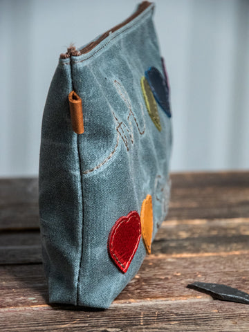 Ready to Ship | AVL Strong Large Waxed Canvas & Leather Pouch