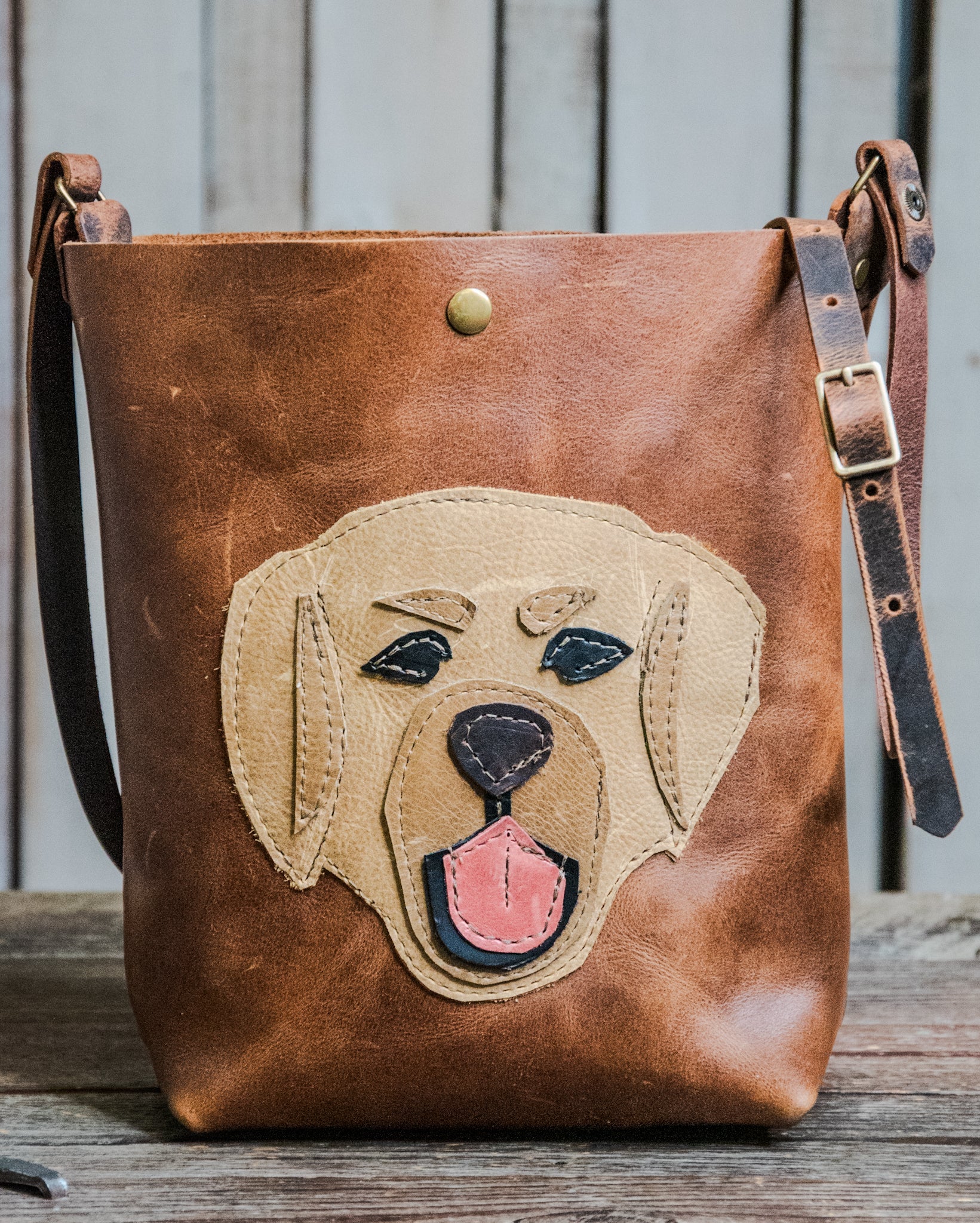Ready To Ship | One of a Kind | Good Dog ECO-FRIENDLY Leather Small North South tote | Only one Available | E5